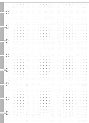 Junior Size TUL Discbound Dotted Refill Paper, 8-Disc Disbound Insert, 100 Sheets/200 Pages Dot Grid Paper, 100gsm White Paper, 5.8'' x 8.2'' von Getvow