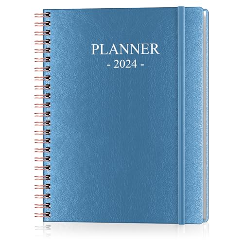 Planer 2023–2024 – A5 Wochen- und Monatsplaner & Tagebuch zum Verfolgen von Zielen, Planer 2023–2024 mit 15 Monaten, April 2023 – Juni 2024, 14. 9 cmx21.0 cm, blau von Getvow