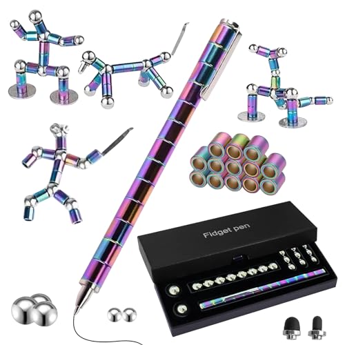Getyjoe Magnetischer Kugelschreiber Fidget Pen Magnet Stift Stifte Coole Gadgets Lustig Multifunktions Magnetstift für Junge Männer Frauen Freunde Geburtstagsgeschenk -Bunt Getyjoe Magnetischer Kugelschreiber Fidget Pen Magnet Stift Stifte Coole Gadgets Lustig Multifunktions Magnetstift für Junge Männer Frauen Freunde Geburtstagsgeschenk -Bunt von Getyjoe