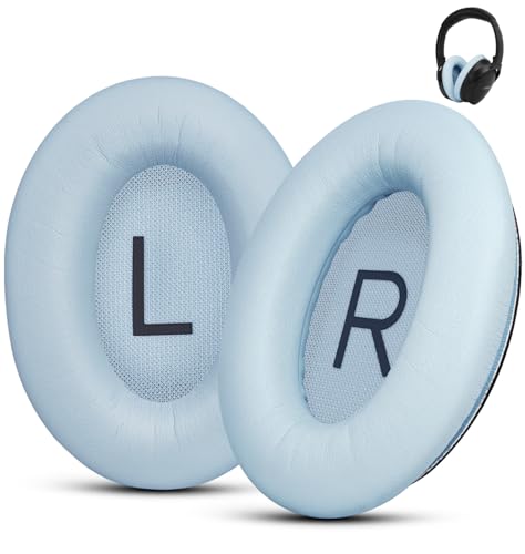 Ersatz-Ohrpolster für Bose QuietComfort 45 (QC45) – GEVO Ohrpolster für QuietComfort SE (QC SE) kabellose Over-Ear-Kopfhörer mit Protein-Leder, Geräuschisolierung, Memory-Schaum (Mondsteinblau) von Gevo