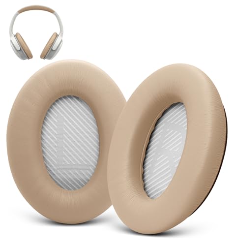 Ersatz-Ohrpolster für Bose SoundLink AE2 – GEVO Ohrpolster für SoundLink AE2 / SoundLink Around Ear II kabellose Kopfhörer mit hochwertigem Protein-Leder, Geräuschisolierung, Memory-Schaum (Beige) von Gevo