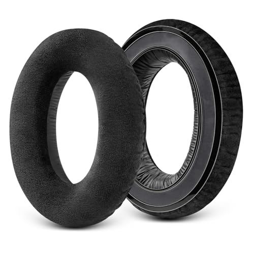 GEVO Ohrpolster für Sennheiser HD650/HD600/HD660S/HD545/HD525/HD535 Kopfhörer, Velours-Ohrpolster, Ersatz für Massdrop X HD6XX/HD58X und HD580/HD565 Jubilee Headset (schwarzes Velour) von Gevo