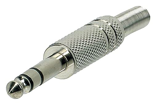 Alpha Audio 191506 Stecker Klinke 6,3 mm Stereoklinke, mit Knickschutzspirale, für Kabel bis 6 mm Durchmesser von Gewa
