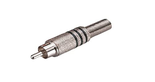 Alpha Audio 191521 Stecker Cinch Cinchstecker, mit Knickschutzspirale, für Kabel bis 7 mm Durchmesser von Gewa