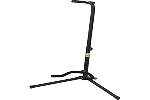 BSX 518070 De Luxe Gitarrenständer (höhenverstellbar von 60 - 83 cm, Standfläche 55 x 35 cm) schwarz von Gewa