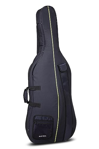 GEWA Cello Gig Bag Aspirante 3/4, 10mm Schaumstoffpolsterung, Rucksackriemen, Notentasche, Bogentasche von Gewa