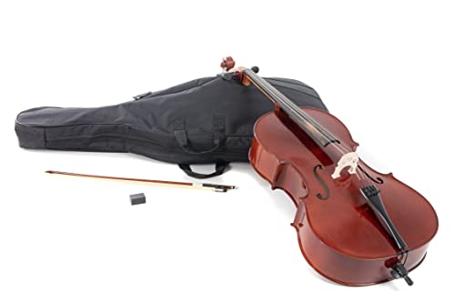 GEWA Cellogarnitur/Celloset HW Hartholz 1/16 spielfertig mit Feinstimmsaitenhalter, Stachel, Bogen, Kolophonium, Tasche - PS403216 von Gewa