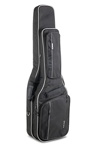 GEWA Gitarren Double Gig-Bag Prestige 25mm 2 E-Gitarren, stabiler Komfortgriff, zusätzlicher Frontgriff, speziell designtes Rückenpolster mit Netzauflage von Gewa