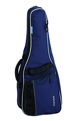 GEWA Gitarren Gig Bag Economy 12mm für Konzertgitarre 1/2 blau (reißfest und wassergeschützt, 12mm Polsterung, Luxus Rucksackgurte, großes Zubehörfach) 212121 von Gewa