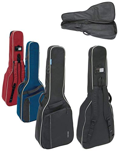 GEWA Gitarren Gig Bag Economy 12mm für Konzertgitarre 1/4 - 1/8 rot (reißfest und wassergeschützt, 12mm Polsterung, Luxus Rucksackgurte, großes Zubehörfach) 212132 von Gewa