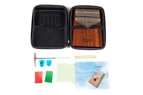 GEWA Kalimba Daumenklavier solid Mahagoni, 17 Stahlzungen, stimmbar, inkl. Tasche, Stimmhammer, Anleitung von Gewa