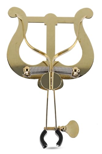GEWA Marschnotenhalter Trompete - Messing - Große Lyra - 2 Drücker - Mit Klemme von Gewa