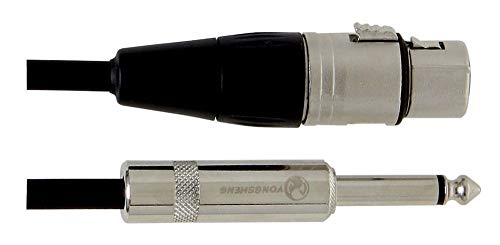 GEWA Mikrofonkabel Pro Line 9,5m, schwarz, XLR(f) - 6,3 mm Monoklinke, 190585 von Gewa