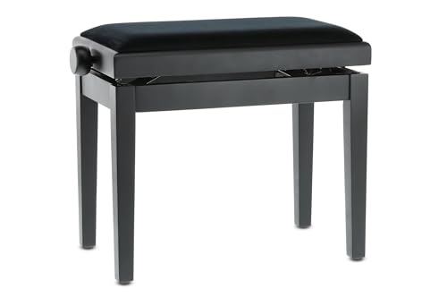 GEWA Pianobank Deluxe, Massivholz, höhenverstellbar schwarz matt von Gewa