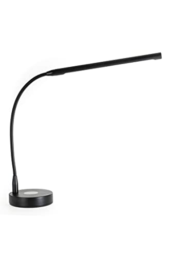 GEWA Pianoleuchte PL-39, Musiklampe, Notenpultleuchte (dimmbar und Intuitiv bedienbar, einfache Anpassung, nachhaltig und energiesparend, USB-Ladebuchse enthalten, inkl. Netzteil), Schwarz Matt von GEWA