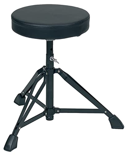 GEWA Schlagzeughocker/Drumhocker runder Sitz, schwarz, höhenverstellbar, doppelstrebig - PS805120 - ***NEU*** von Gewa