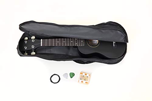 GEWA Sopran Ukulele Player Pack schwarz inkl. Tasche, Stimmpfeife, Ersatzsaiten, Grifftabelle und Plektren - F502822 von Gewa