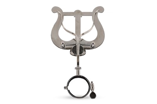 GEWA Marschnotenhalter Bb-Klarinette - Vernickelt - Große Lyra - 2 Drücker - Ringdurchmesser 33 mm von GEWA