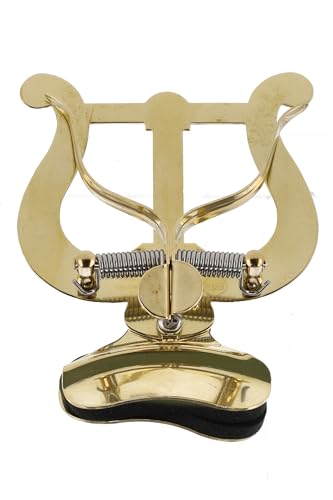 GEWA Marschnotenhalter Trompete - Messing - Große Lyra - 2 Drücker - Mit Klemme zur Becherbefestigung GEWA Marschnotenhalter Trompete - Messing - Große Lyra - 2 Drücker - Mit Klemme zur Becherbefestigung von GEWA
