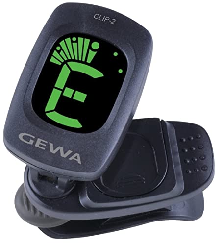 GEWA Automatisches Chromatisches Stimmgerät Clip-2 mit LCD-Anzeige, Farbwechsel, hohe Genauigkeit von GEWA