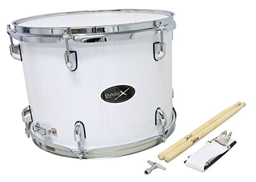 Gewa Basix Marching Tenor Drum, Snare weiß, (14 Zoll) x (10 Zoll) von Gewa