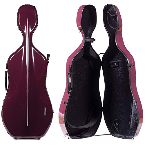Gewa Celloetui AIR 3.9 kg violett/schwarz Made in Germany extrem bruchsicher, beste Insolationseigenschaften von Gewa