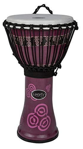 Gewa LS829064 Djembé Liberty Series Rope Tuned 14 Zoll Abstract Bali PurpleKente von Gewa