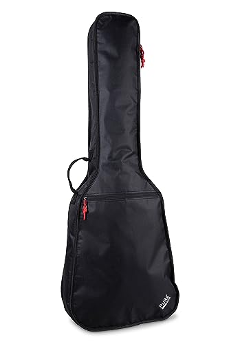 Gewa Pure Gitarren Gig Bag Serie 110 für E-Gitarre schwarz, 10mm Schaumstoffpolsterung mit großer Notentaschen und Zubehörtasche von Gewa
