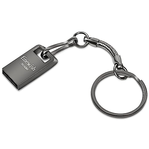 USB Stick 32GB, Metal Memory Stick USB 2.0 USB Stick 32GB USB Flash Drive mit Schlüsselanhänger für Schule Büro Auto PC Laptop (Grau) von Geweo