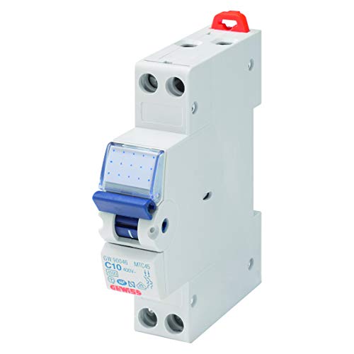 Magnetischer Thermoskanister – MTC 45-1P+N Curve C 16 A – 4500 A/6 kA – 1 Modul – Neutral links von Gewiss