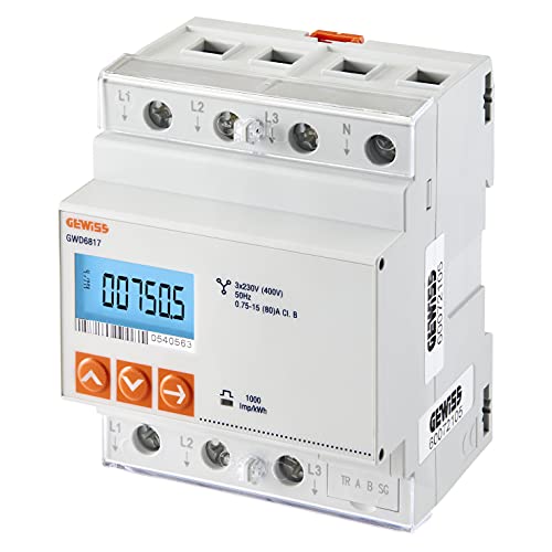 GEWISS 3-Phasen-Energiemessgerät für dynamische Ladekontrolle bei der Nachfüllung von V.E. - GWD6817 GEWISS 3-Phasen-Energiemessgerät für dynamische Ladekontrolle bei der Nachfüllung von V.E. - GWD6817 von Gewiss