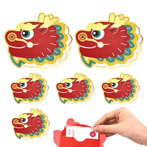 Ghjkldha Chinesisches Neujahrs-Paket – 2024 Chinesisches Drachenjahr, rote Umschläge – tragbare Hong-Bao-Luck-Geldumschläge für Abschlussfeiern, Hochzeiten von Ghjkldha