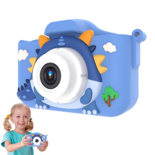 Kinder Digitalkamera, 1080p HD Kinder Selfie Kamera, Tragbare Cartoon Drache Kinder Kamera, Multifunktionale Kinder Digitale Videokamera für Jungen Kinder Fotografie Spielen von Ghjkldha