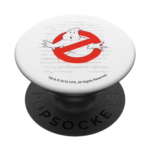Ghostbusters Logo-Schablone auf Ziegelstein PopSockets Klebender PopGrip von Ghostbusters