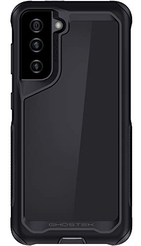 Ghostek ATOMIC Slim Designed for Samsung Galaxy S21 Case with Protective Aluminum Bumper and Clear Back Design Heavy Duty Shock-Absorbent Protection for 2021 Samsung S 21 5G (6.2 Inch) (Phantom Black) von Ghostek