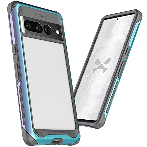 Ghostek ATOMIC slim Google Pixel 7 Pro Case Clear with Aluminum Bumper Premium Rugged Heavy Duty Shockproof Protection Tough Protective Phone Cover Designed for 2022 Pixel 7 Pro (6.7 Inch) (Prismatic) von Ghostek