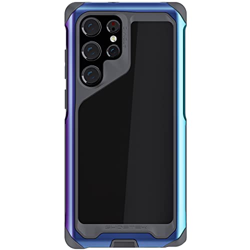 Ghostek ATOMIC slim S22 Ultra Phone Case with Clear Back, Iridescent Aluminum Bumper and S-Pen Stylus Cutout Shockproof Phone Cover Designed for 2022 Samsung Galaxy S22 Ultra 5G (6.8 Inch) (Prismatic) von Ghostek