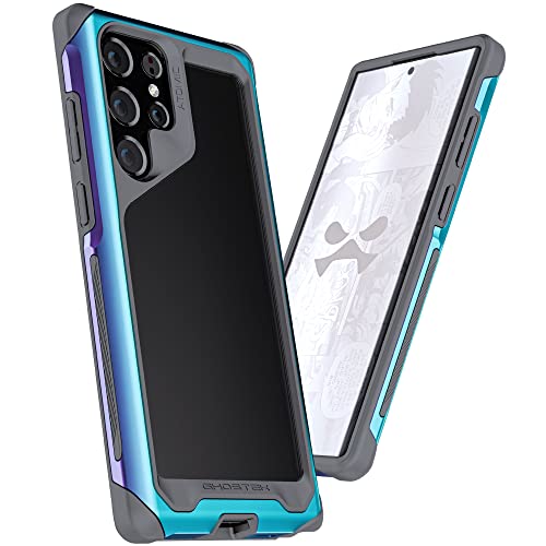 Ghostek ATOMIC slim S22 Ultra Phone Case with Clear Back, Iridescent Aluminum Bumper and S-Pen Stylus Cutout Shockproof Phone Cover Designed for 2022 Samsung Galaxy S22 Ultra 5G (6.8 Inch) (Prismatic) von Ghostek