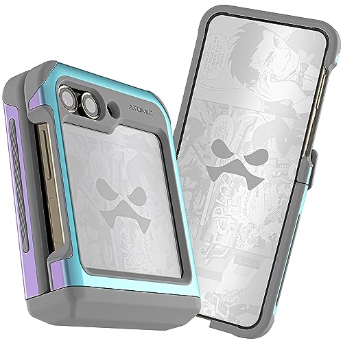 Ghostek ATOMIC slim ZFlip5 Case Clear with Iridescent Aluminum Metal Bumper Premium Rugged Heavy Duty Shockproof Protection Phone Cover Designed for 2023 Samsung Galaxy Z Flip 5 (6.7 Inch) (Prismatic) von Ghostek