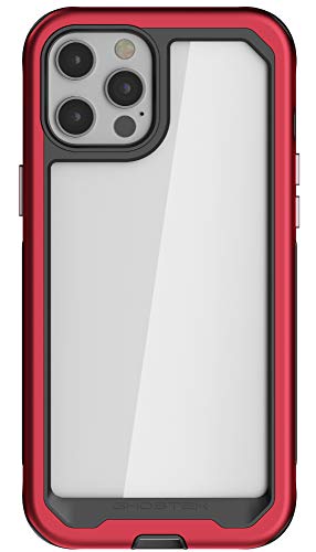 Ghostek Atomic Slim Compatible with iPhone 12 Case and iPhone 12 Pro Case (6.1 Inch) with Super Tough Protective Lightweight Aluminum Bumper iPhone12 5G and iPhone 12Pro 5G (2020) (Red) von Ghostek
