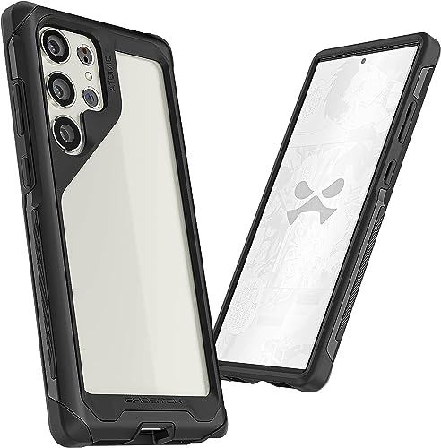 Ghostek Atomic Slim Samsung Galaxy S23 Case Clear Back and Shockproof Aluminum Bumper Protective Military Grade Phone Covers with Heavy Duty Protection Designed for 2023 Galaxy S23 (6.1 Inch) (Black) von Ghostek