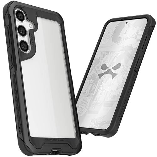 Ghostek Atomic Slim Samsung Galaxy S24 Plus Case with Shockproof Military Grade Aluminum Bumper, Clear Back and Wireless Charging Compatible Phone Cover Designed for 2024 Galaxy S24+ (6.7") (Black) von Ghostek