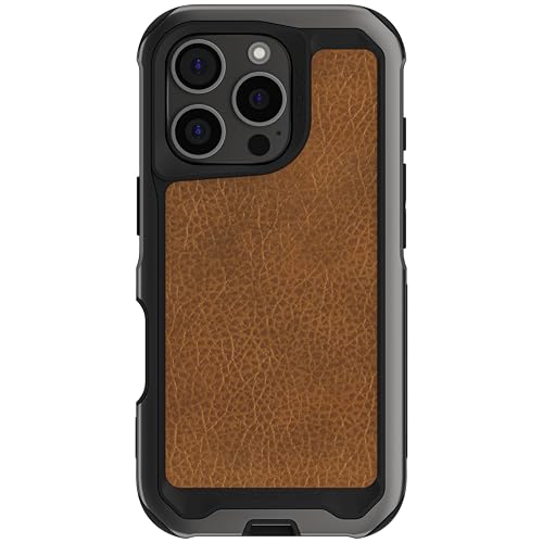 Ghostek Atomic Slim Schutzhülle für iPhone 16 Pro, kompatibel mit Apple MagSafe-Zubehör, Aluminium-Metall-Stoßstange, stoßfester Fallschutz (6,3 Zoll, Gunmetal) von Ghostek