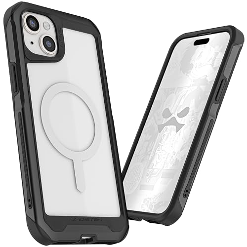 Ghostek Atomic Slim iPhone 15 Plus Case, Compatible with MagSafe Accessories, Aluminum Metal Bumper, Shockproof Drop Protection (6.7 Inch, Black) von Ghostek
