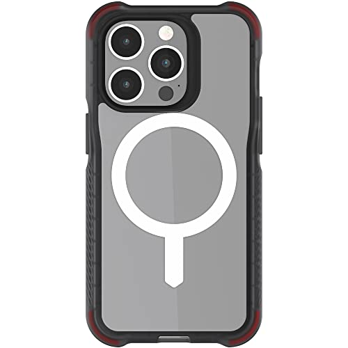 Ghostek COVERT Clear iPhone 14 Pro MagSafe Case Protective Phone Cover with Anti-Yellowing Protection and Compatible with Apple Mag Safe Accessories Designed for 2022 Apple iPhone 14Pro (6.1") (Smoke) von Ghostek