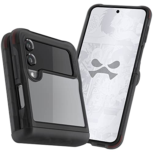Ghostek Covert Z Flip 4 Schutzhülle mit vollständigem Scharnierschutz und stoßdämpfenden Ecken, erhöhter Stoßfänger für das Samsung Galaxy ZFlip4 5G (6,7 Zoll) von 2022, Rauchgrau von Ghostek