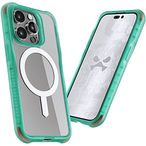 Ghostek Covert Apple iPhone 14 Plus Clear Hülle - Kompatibel mit magnetischem MagSafe Zubehör, Transparent Silikon Stoßfeste Handyhülle (6,7 Zoll, Blaugrün) von Ghostek