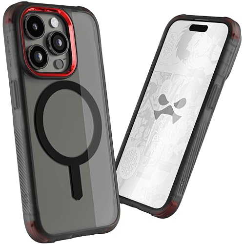 Ghostek Covert iPhone 15 Pro Clear Case - Compatible with MagSafe Accessories, Shockproof Silicone, Minimalist Phone Cover (6.1 Inch, Smoke) von Ghostek