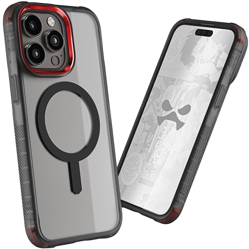 Ghostek Covert iPhone 15 Pro Max Clear Case - Compatible with MagSafe Accessories, Shockproof Silicone, Minimalist Phone Cover (6.7 Inch, Smoke) von Ghostek