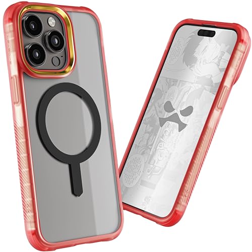 Ghostek Covert iPhone 15 Pro Max Hülle - Kompatibel mit Apple MagSafe, Anti-Kratzer Klar Harte Rückseite Stoßfeste Handyhülle (6,7 Zoll, Rosa) von Ghostek